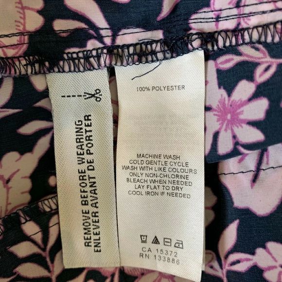 JOE FRESH Medium Floral Purple Trouser Pants - Picture 4 of 4